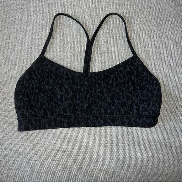 Lululemon 🍋 Flow Y Nulu Bra Leopard Size 12 - Picture 4 of 7